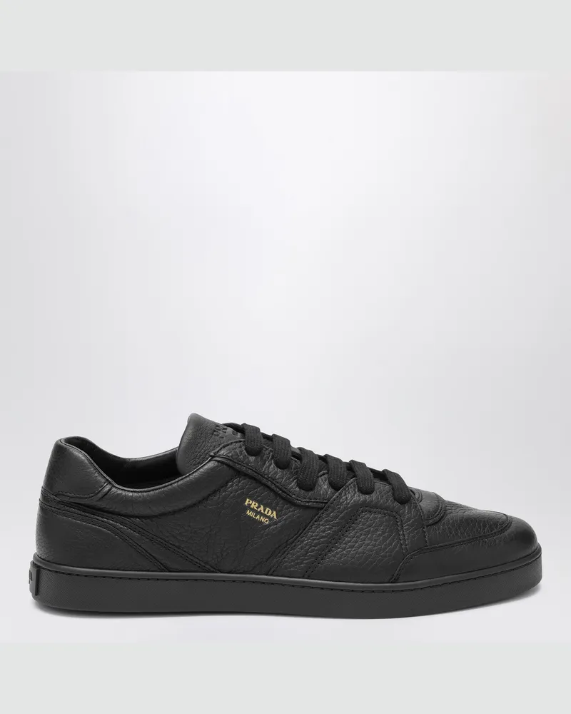 Prada Schwarze Sneakers aus gehämmertem Leder Black