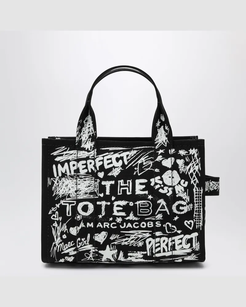 Marc Jacobs The Tote Bag klein schwarz mit Punk-Schriftzug Black