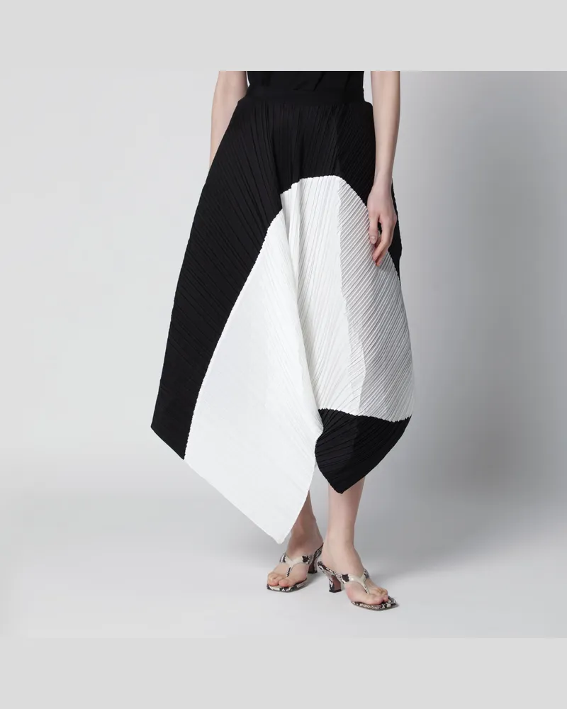 Entire Studios Asymmetrischer plissierter schwarzer Rock Blue