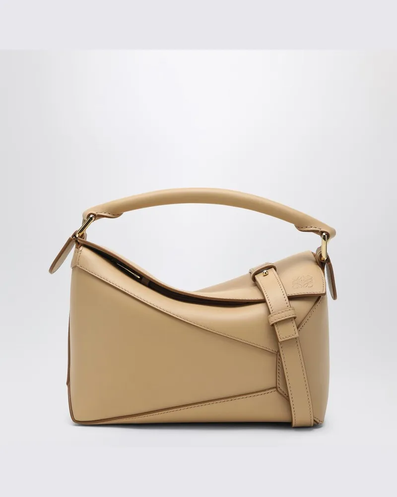 Loewe Puzzle Edge kleine Tasche in Seidenbeige Beige