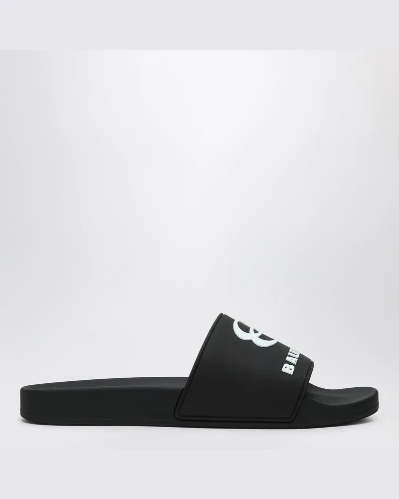 Balenciaga Gummisandalen für den Pool Schwarz