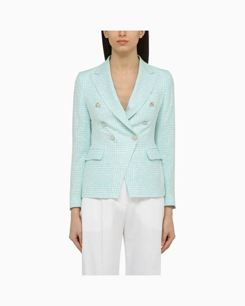 Tagliatore Zweireihige himmelblaue Jacke Hellblau