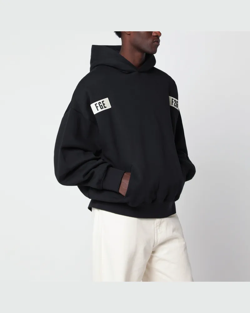 Fear of God Schwarzer Baumwoll-Hoodie im 90er-Jahre-Stil Black