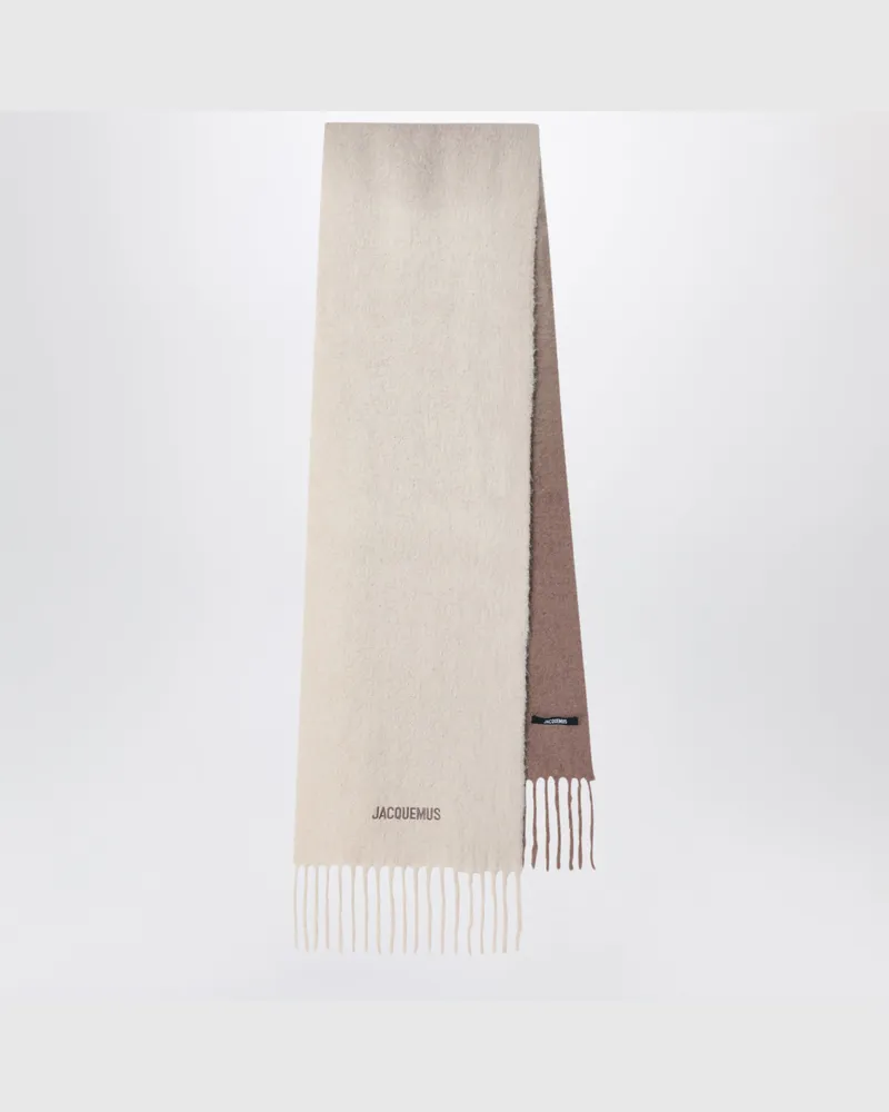 Jacquemus Beiger Moisson Schal aus Alpakawolle Beige