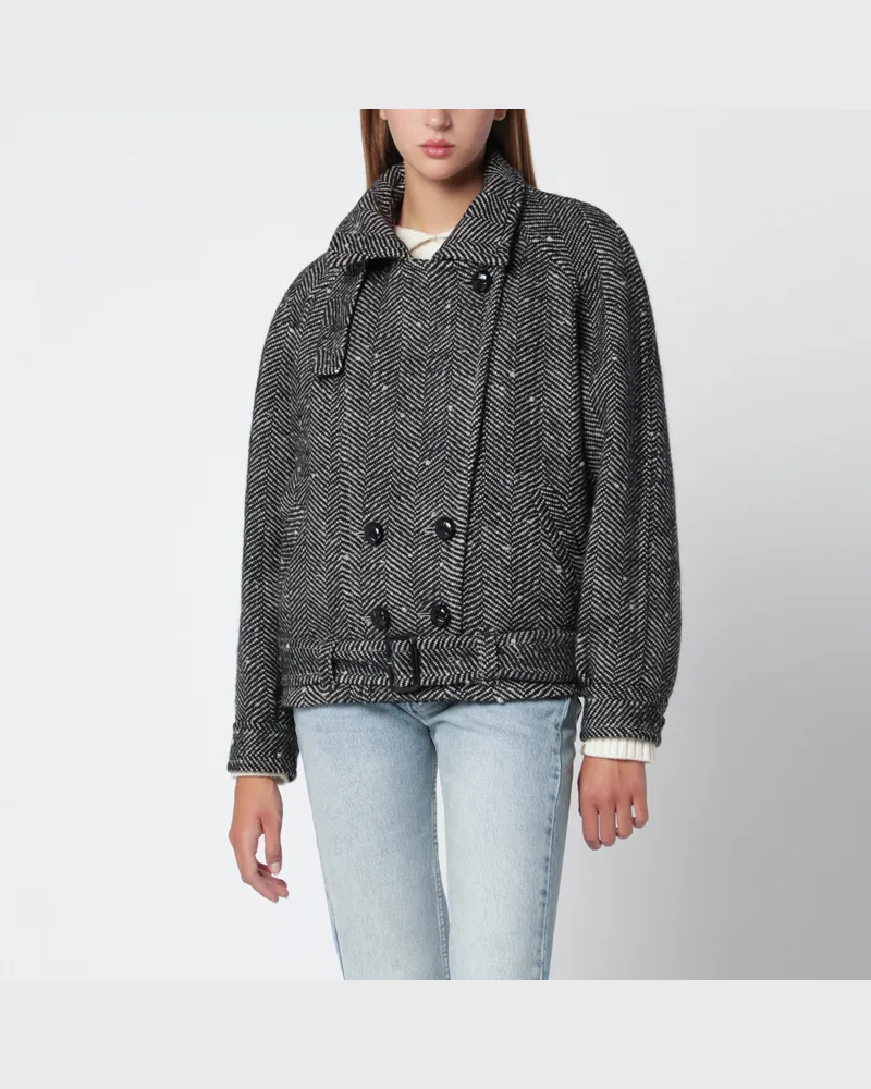 Isabel Marant Wolljacke mit Fischgrätmuster Multicolor