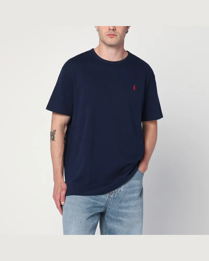 Ralph Lauren Marineblaues Classic-Fit-Jersey aus Baumwolle Blau