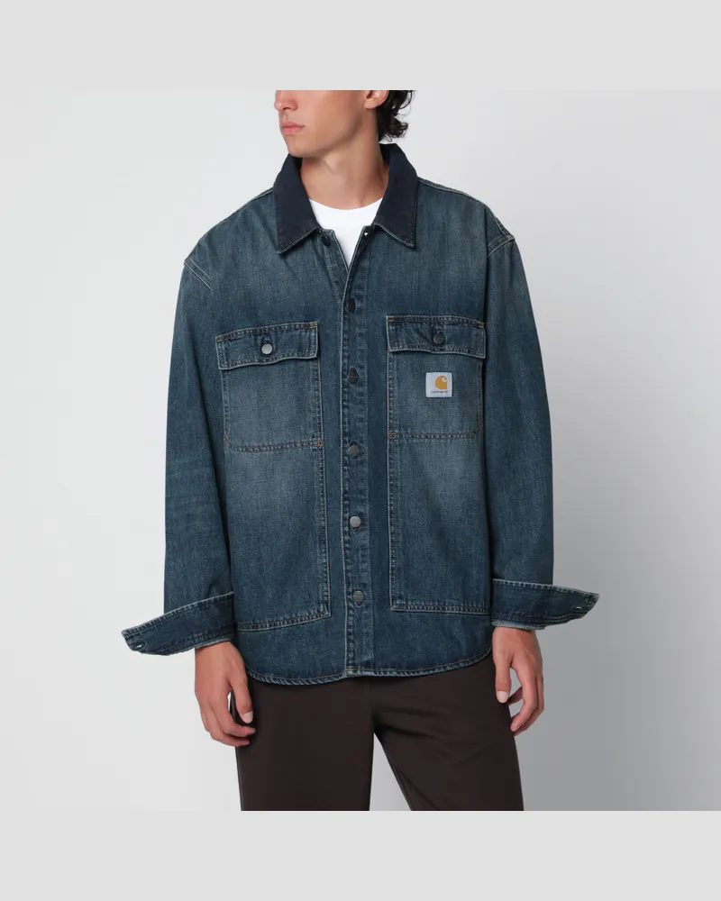 Carhartt WIP Oakland Hemdjacke blau aus Baumwolle Blue