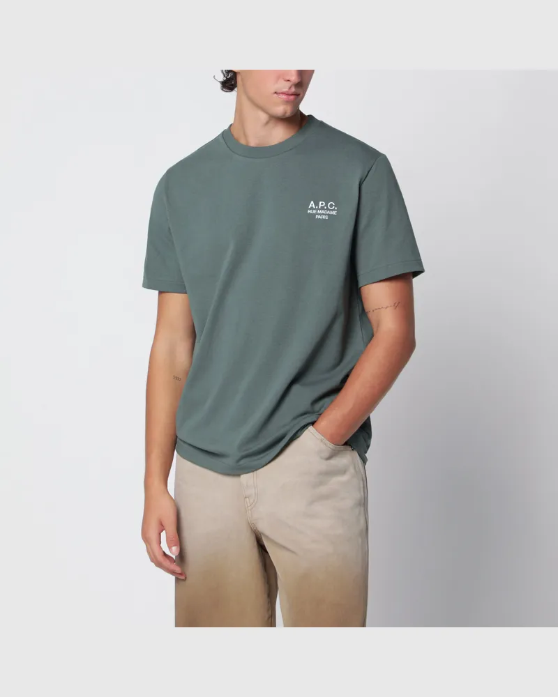 A.P.C. Rue Madame T-Shirt aus grüner Baumwolle Green