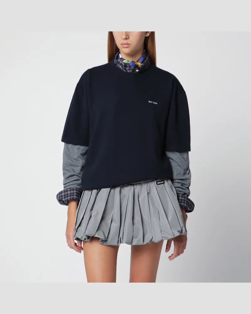 Miu Miu Pullover aus Wolle und Kaschmir in Blau Blue