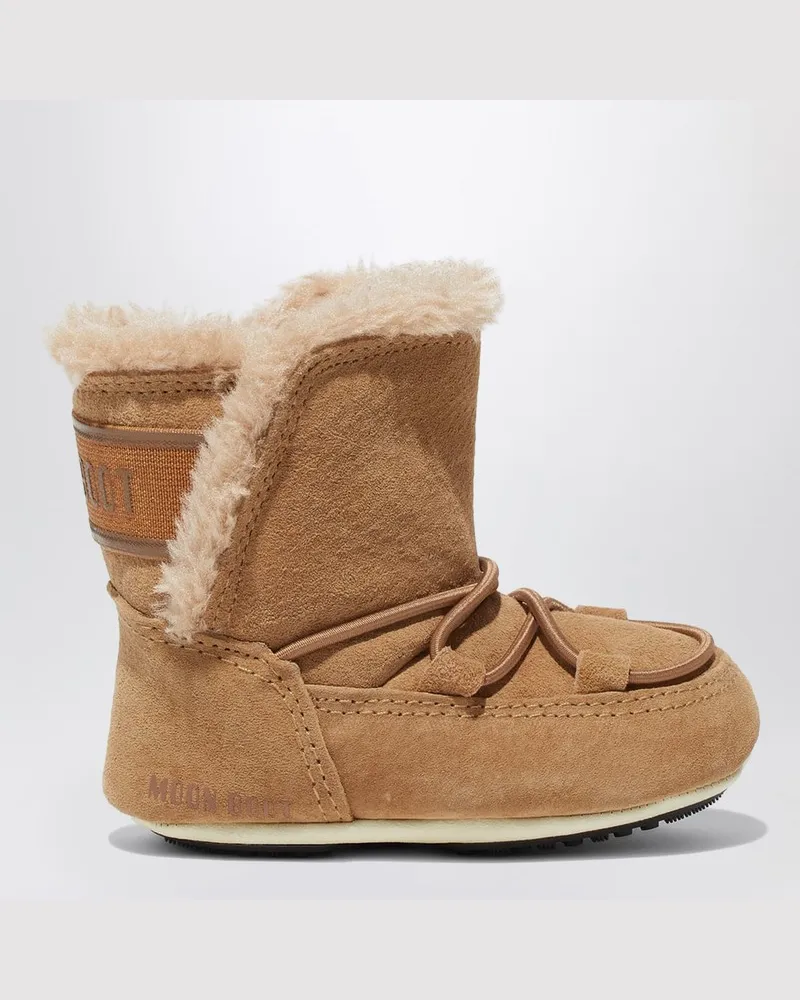Moon Boot Stiefel Crib in Beige aus Wildleder Beige