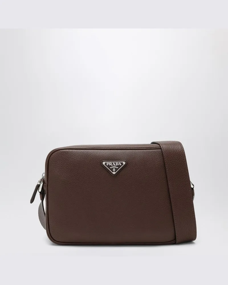 Prada Umhängetasche in verbranntem Braun aus Leder Braun