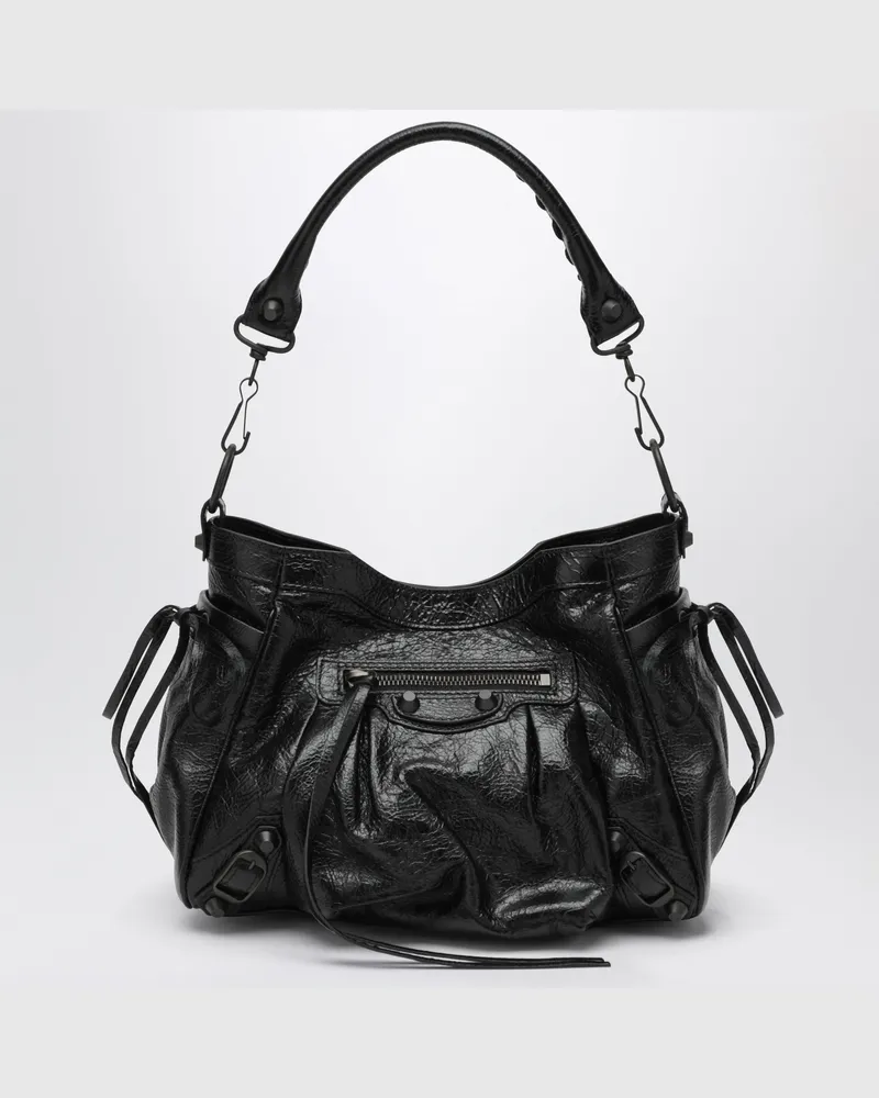 Balenciaga Bucket-Bag Le City klein aus Lammleder in Schwarz Black