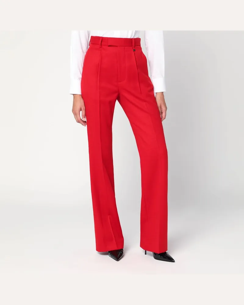 Vivienne Westwood Rote ausgestellte Hosen aus Wolle Rot