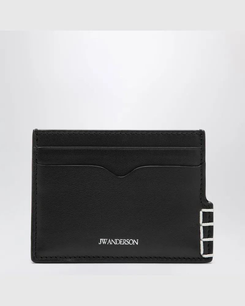 J.W.Anderson Loafer Kartenetui aus schwarzem Leder Black