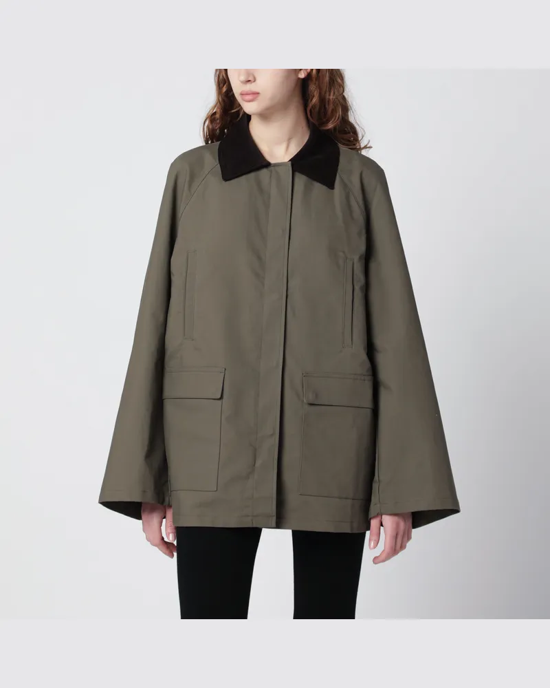 Totême Oversize Country-Jacke in Khaki-Grün Green