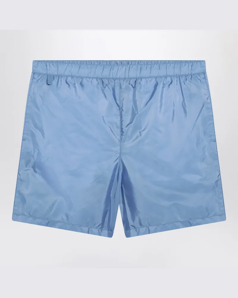 Prada Badeshorts aus Re-Nylon in Hellblau Hellblau