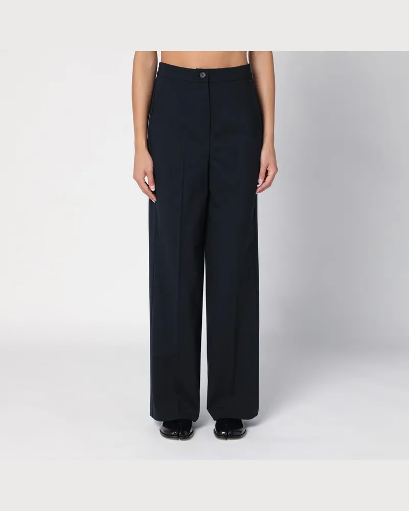 Department 5 Marineblaue Hose aus Wollgemisch Blau