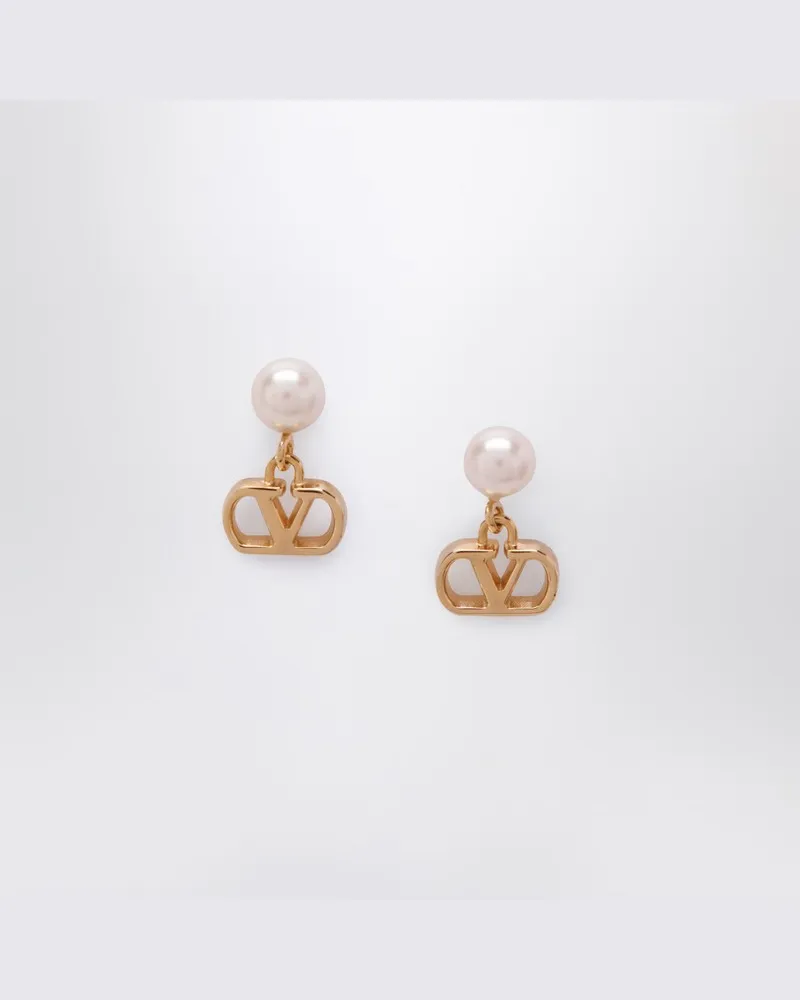 Valentino Garavani Vlogo Signature Ohrringe mit Perle Metallisch
