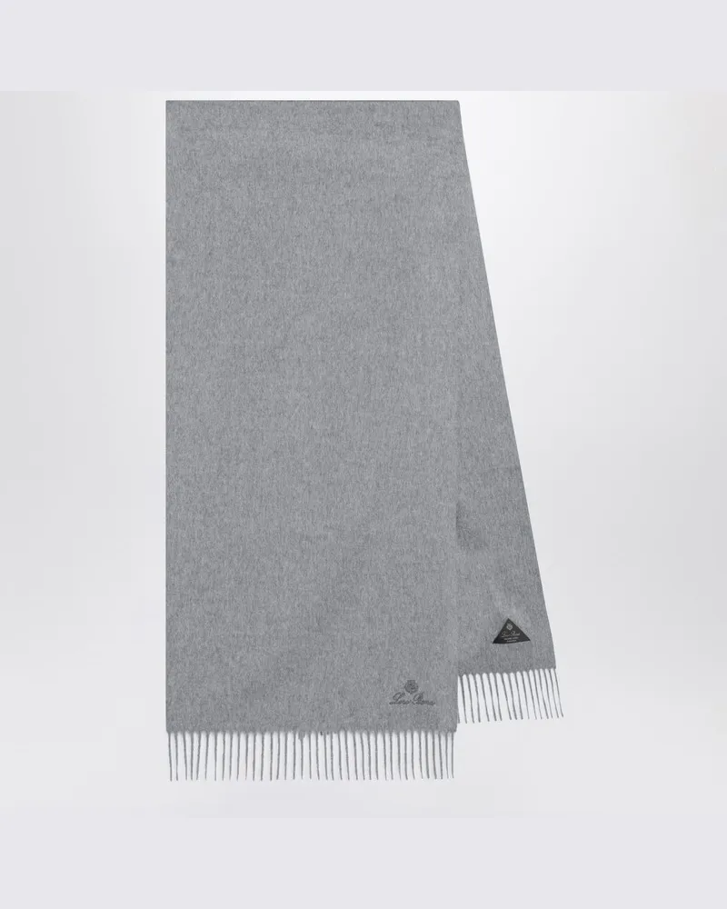 Loro Piana Hellgrauer Kaschmirschal Grau