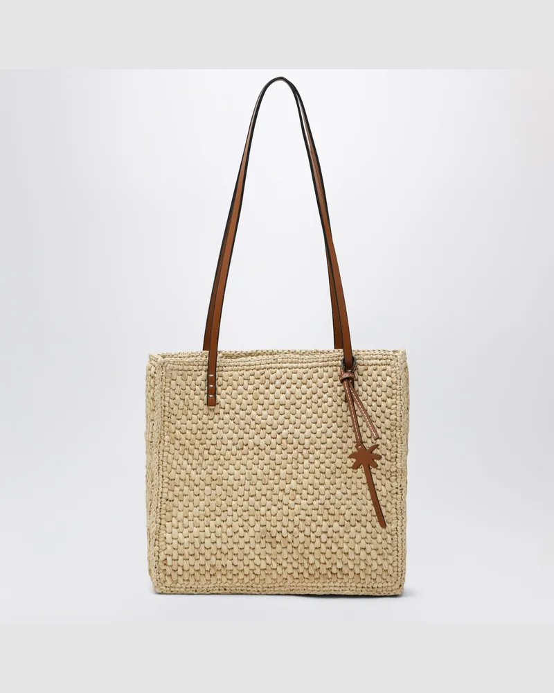 Manebí Beige Tote-Bag aus Raffia Beige