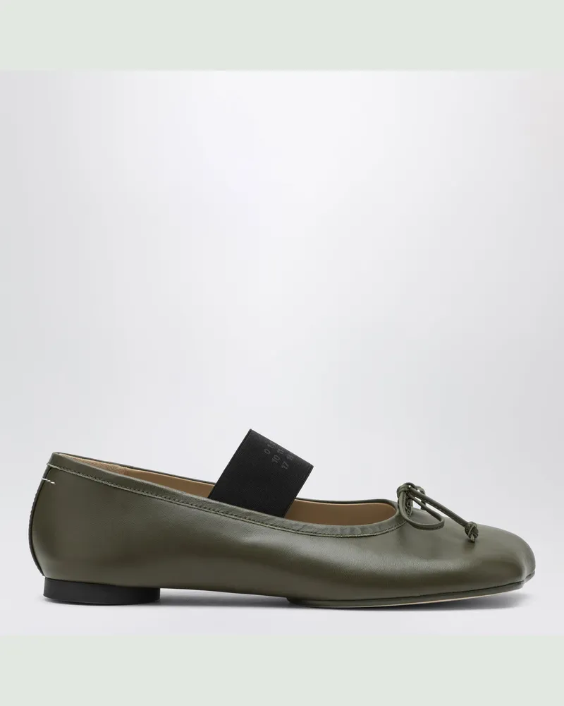 Maison Margiela Anatomic Numeric Ballerinas in Beech-Grün Green