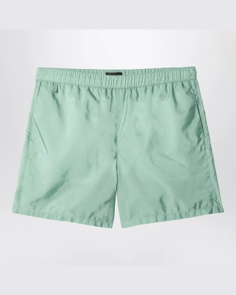 Prada Aquamarinfarbene Re-Nylon Badehose Grün