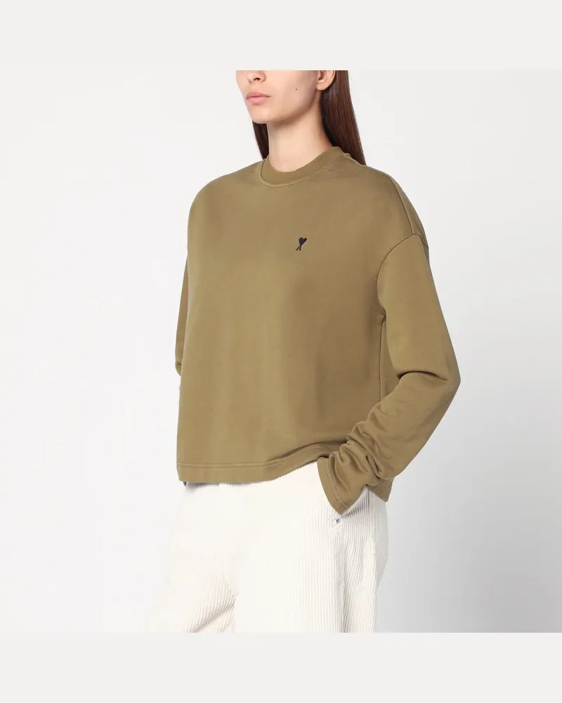 AMI Paris Bronzefarbener Ami De Coeur Pullover Braun