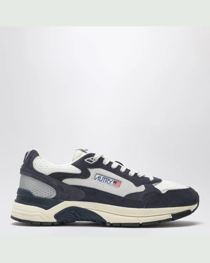 AUTRY Hyperway Sneaker aus blau-silbernem Mesh und Veloursleder Blue
