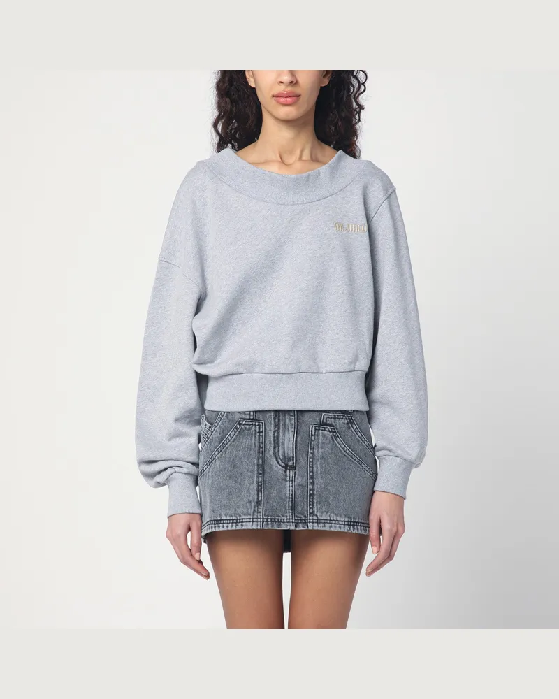 ATTICO Grau melierte/beige Sweatshirt mit Cut-Out Grey