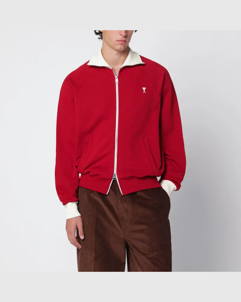 AMI Paris Rubinrotes Baumwoll-Sweatshirt von Ami de Caur Red