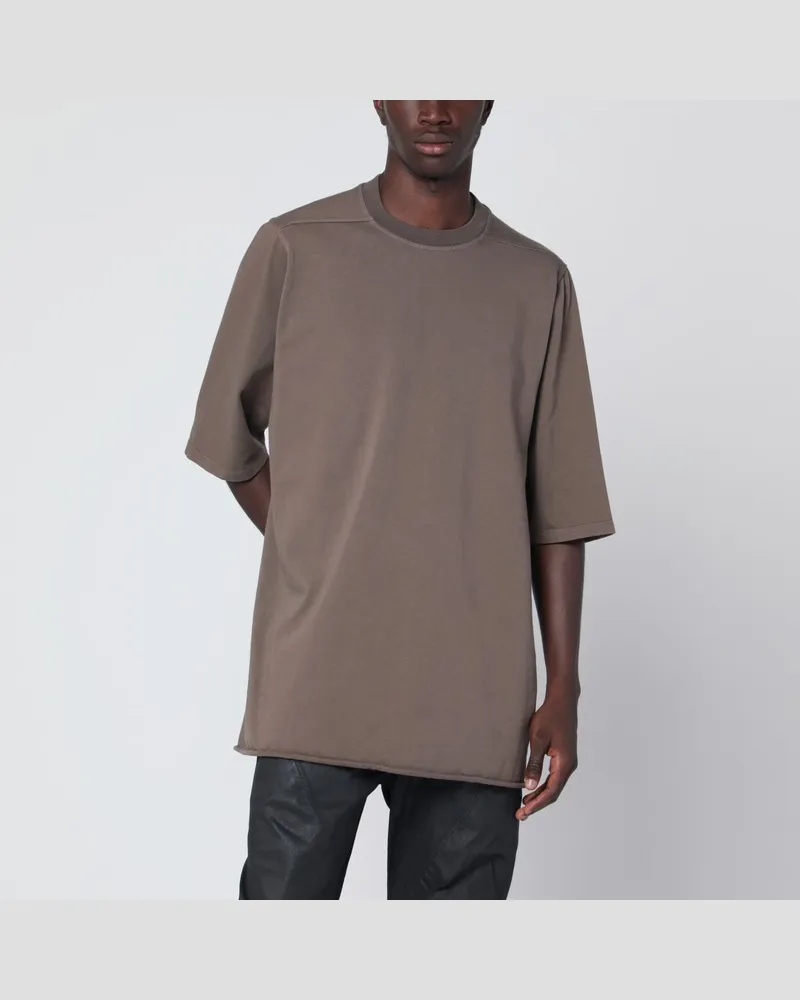 Rick Owens Übergröße Jumbo T-Shirt puderfarben Grau
