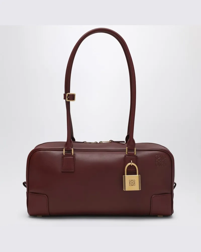 Loewe Amazona 31 Cropped Tasche aus Mahagoni-Leder Braun