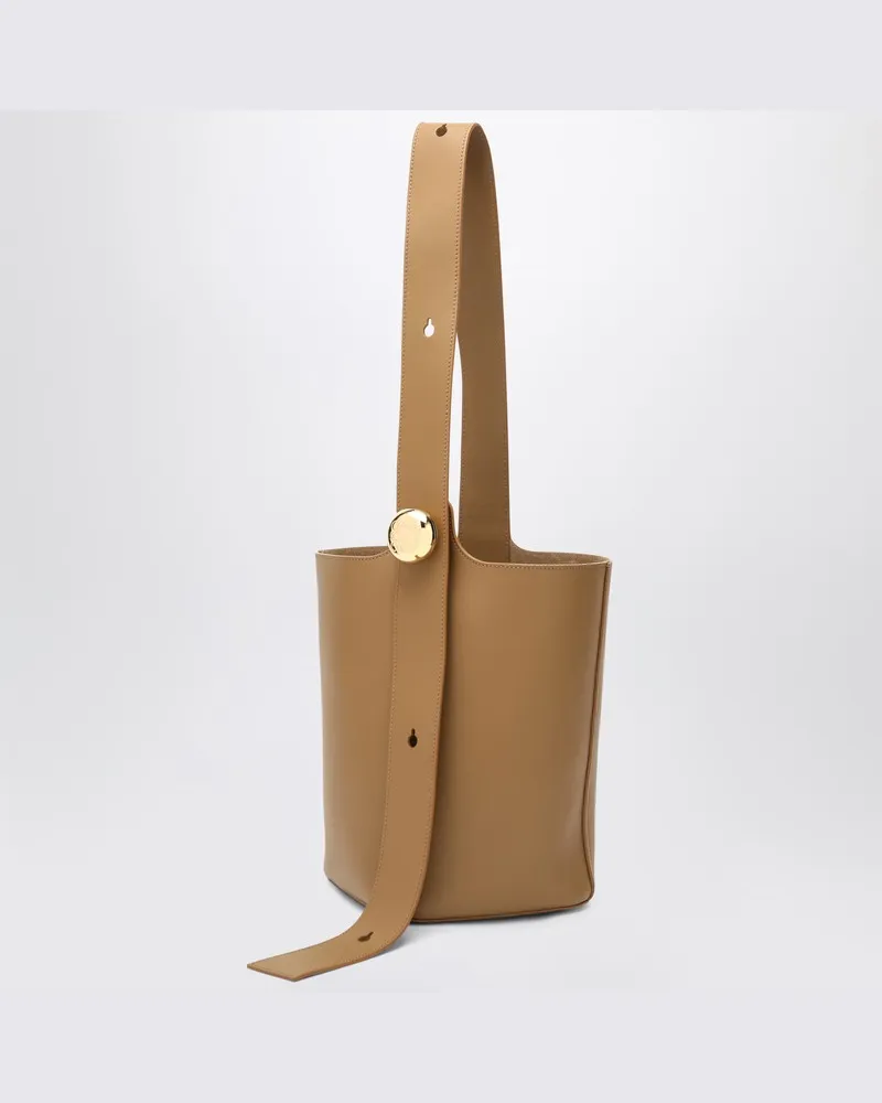 Loewe Mittelgroße braune Bucket Bag Pebble Beige