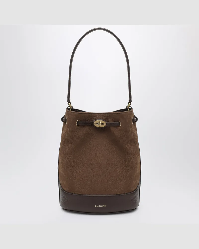 Zanellato Mondà Tasche aus braunem Nubukleder Brown