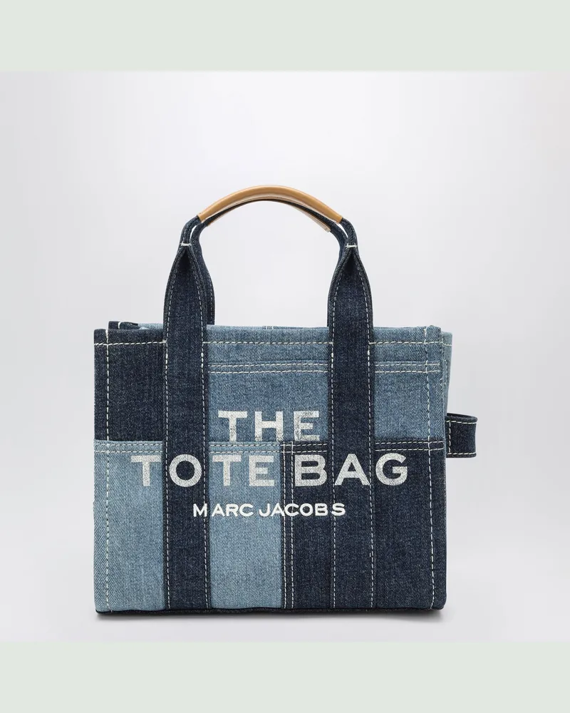 Marc Jacobs Kleine Tote Bag aus Patchwork-Denim Blue