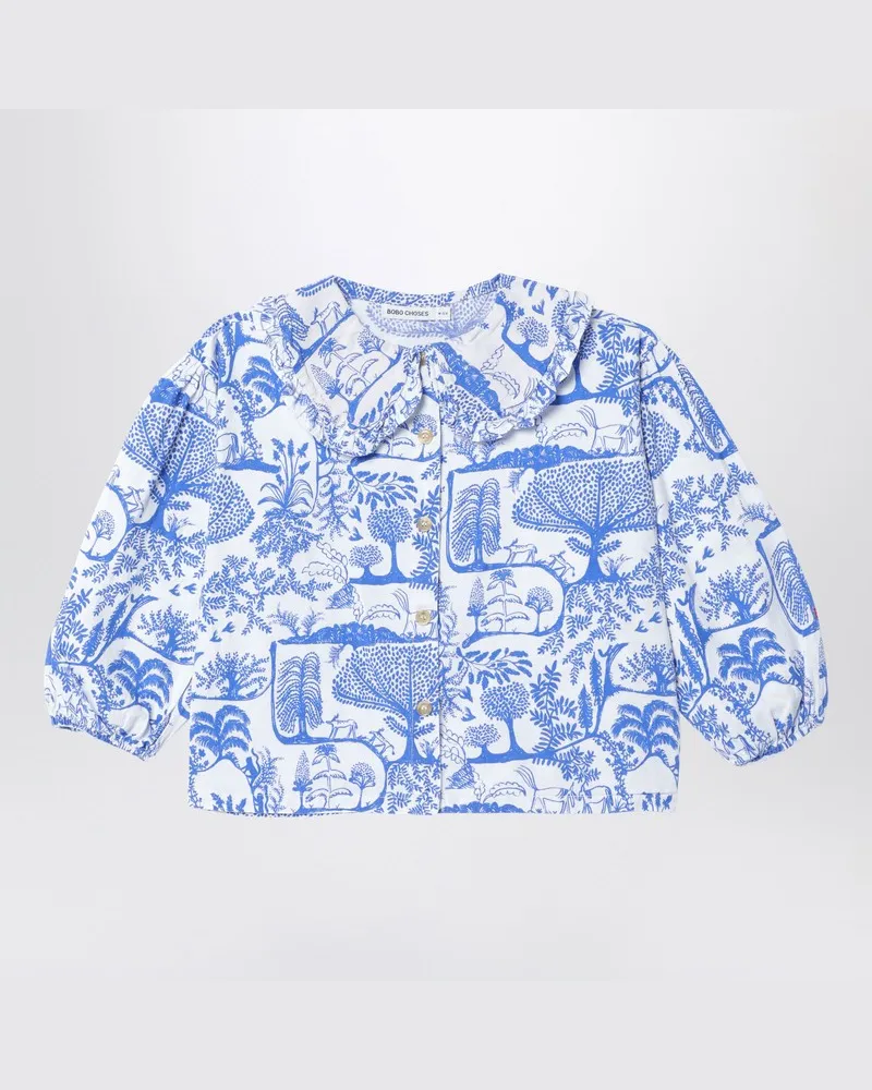 BOBO CHOSES Bluse Wonderland aus Baumwolle weiß/hellblau Weiß