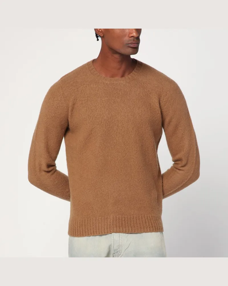 Drumohr  Hellbrauner Pullover aus Lammwolle Beige