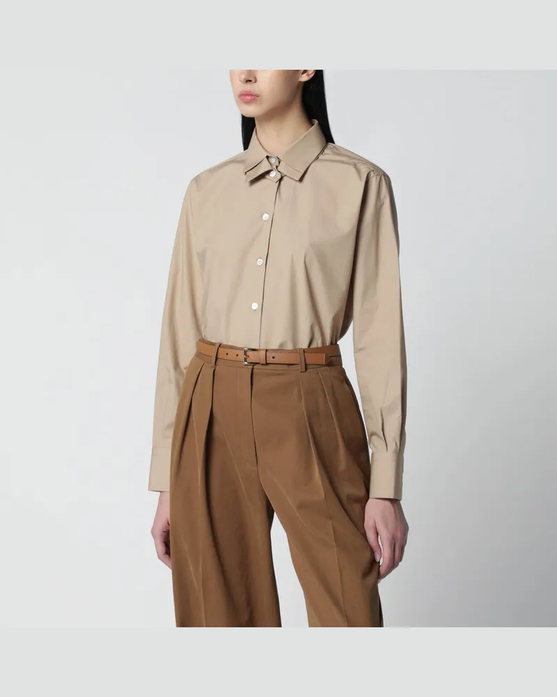 Róhe Beiges Hemd mit Doppelkragen Beige