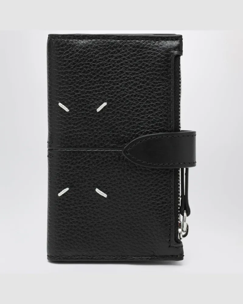 Maison Margiela Schwarzer Kartenhalter Dressage aus Leder Black