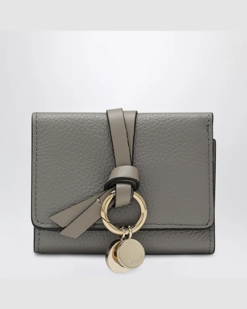 Chloé Trifold-Mini-Portemonnaie Alphabet in Grau Grey