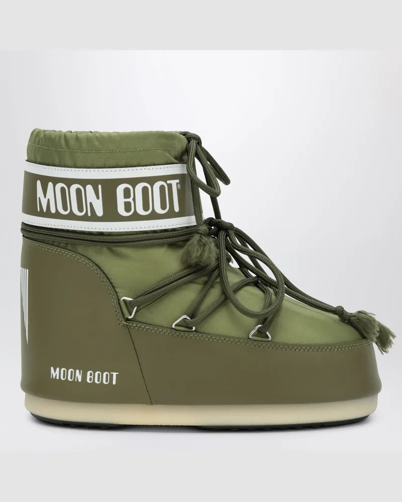 Moon Boot Khakifarbener Icon Low Stiefel aus Nylon Green