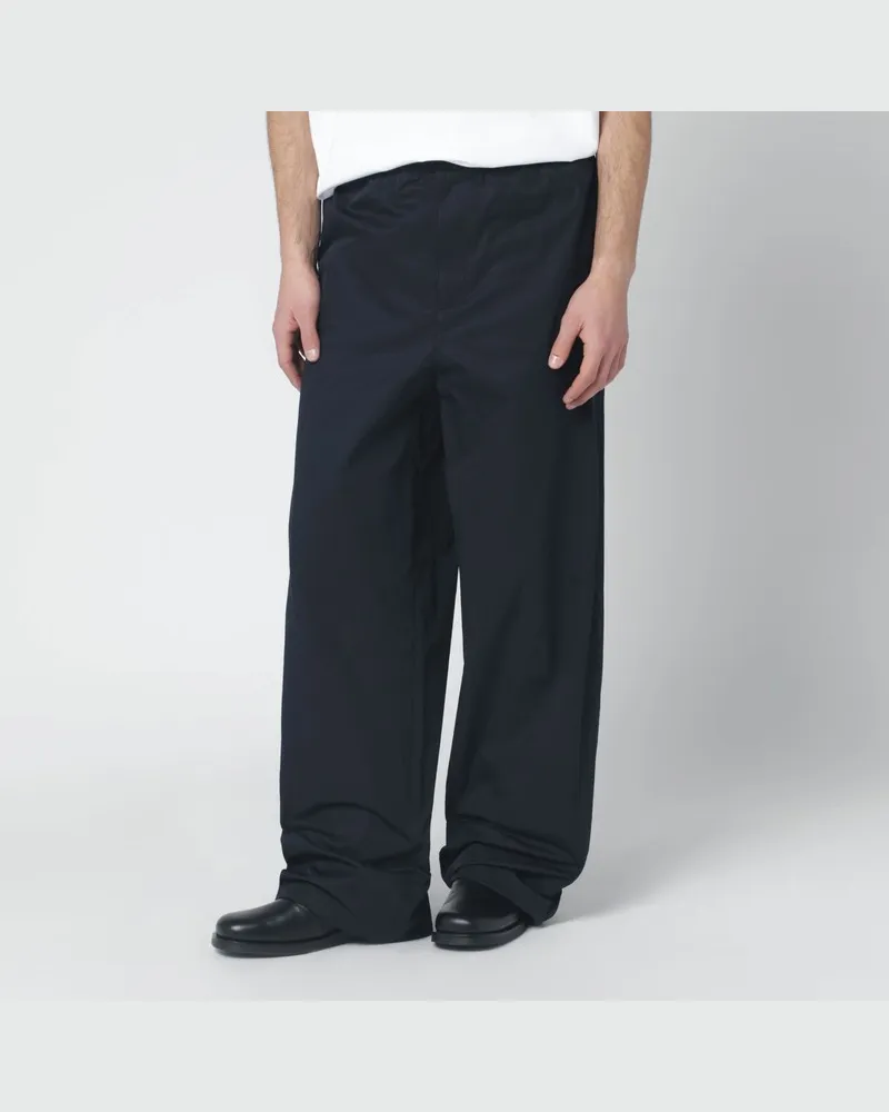 Jil Sander Nachblaues Baumwollhose Blau