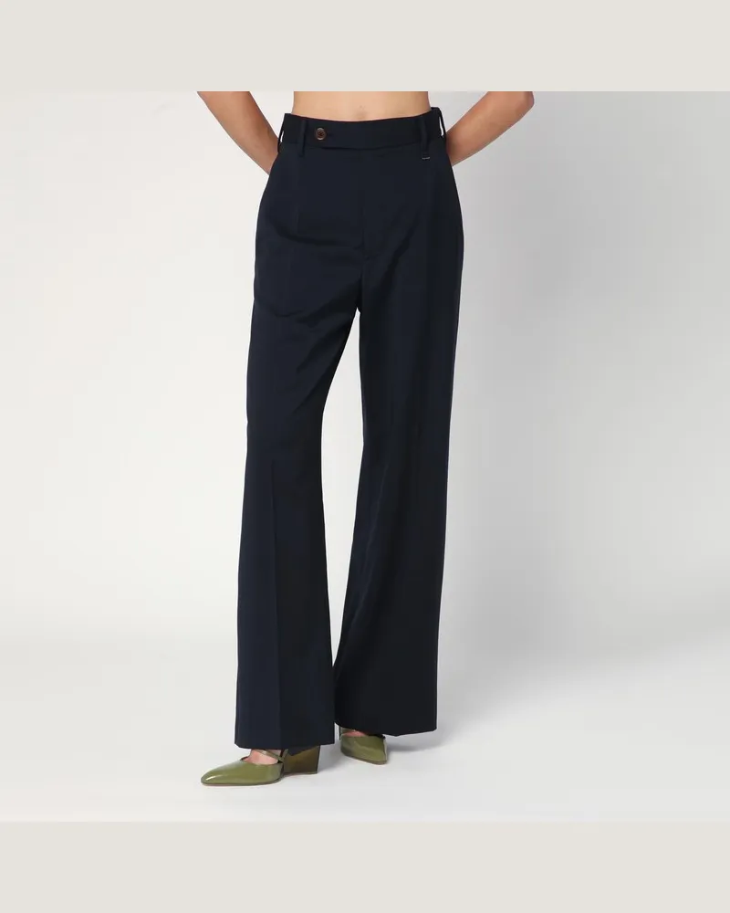 Vivienne Westwood Marineblaue Hose aus Wolle Blau