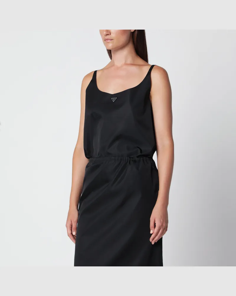 Prada Schwarzes Top aus Re-Nylon Black