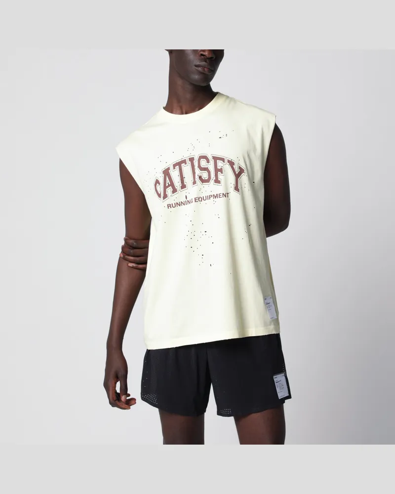 Satisfy Hellgelbes MothTech Tanktop mit Perforationen Yellow