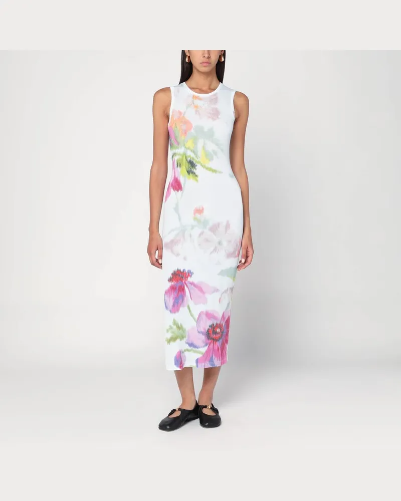 Loewe Kleid aus Seidenmischung mit floralem Digitaldruck Hellblau