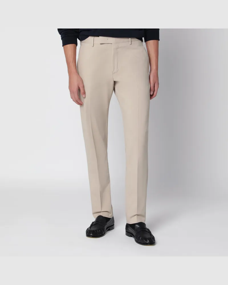 PT TORINO Beige Rebel Hose aus Baumwollmischung Beige
