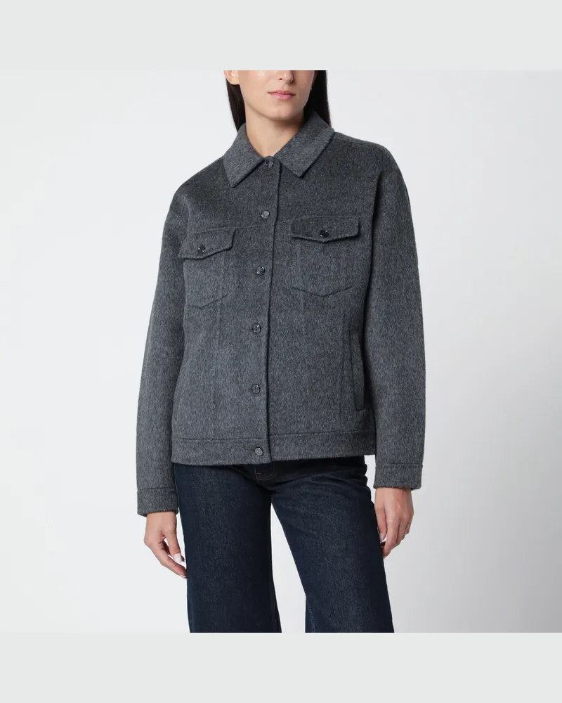 Anine Bing Rory dunkelgraue Wolljacke Grey