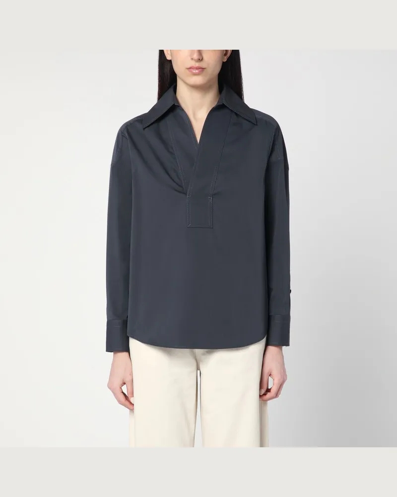 Bottega Veneta Graues Hemd aus Baumwolle und Seide Grau