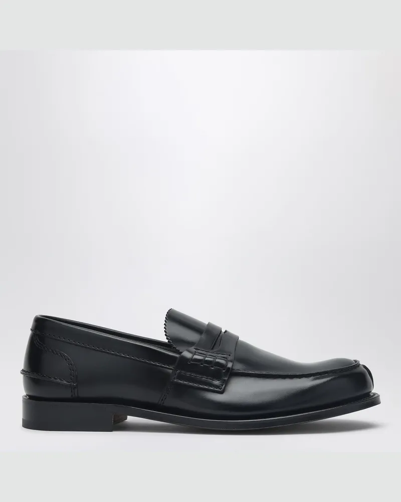 Church's Slipper Pembrey aus glänzendem schwarzem Leder Black